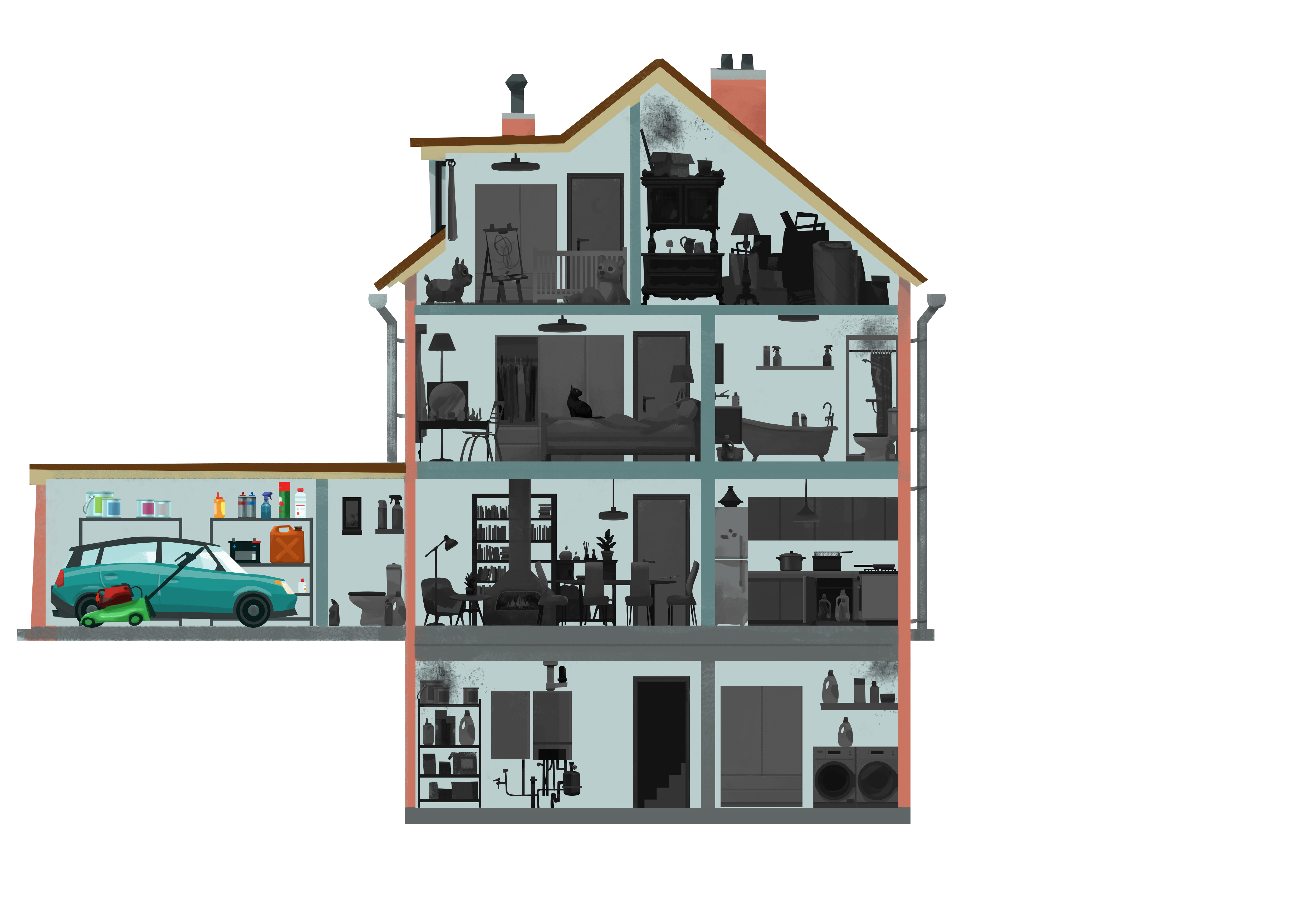 vervuilende stoffen in garage